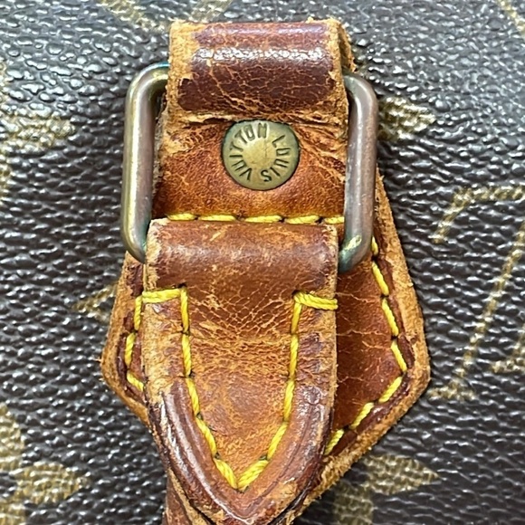 Louis Vuitton Monogram Speedy 25 Hand Bag Classic Designer Brown Tan - Picture 7 of 17